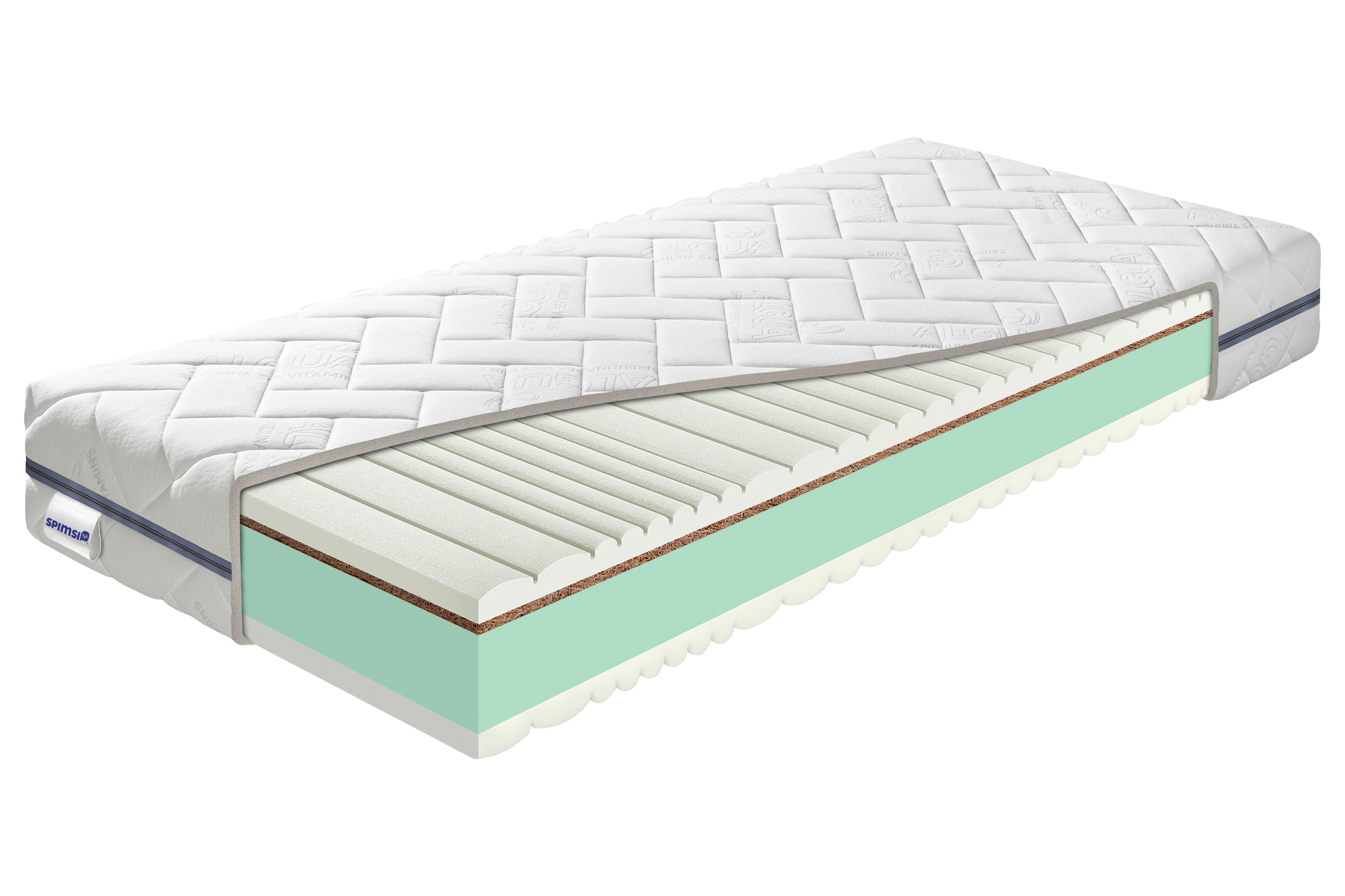 Matrace ze studené pěny Kokos 90x200 cm H3+H5 - bílá, Lifestyle, textil (90/200cm) - Spimsi