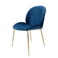 Sada stoličiek modrá - modrá/mosadzná, Modern, kov/plast (47/90/59cm) - Kayoom