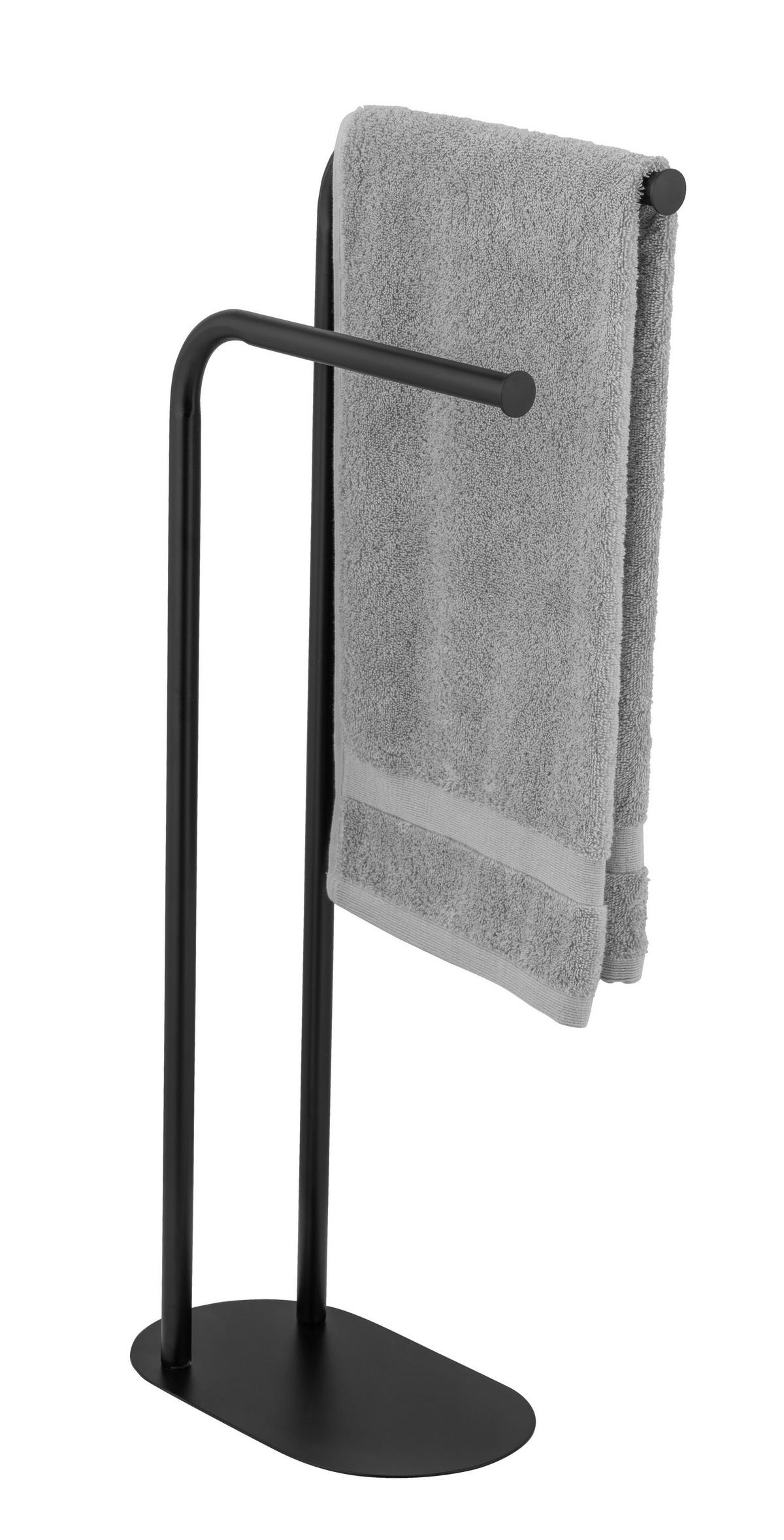 Handtuchhalter Levante Schwarz B: 30 cm - Schwarz, MODERN, Metall (30/79/17cm) - Wenko