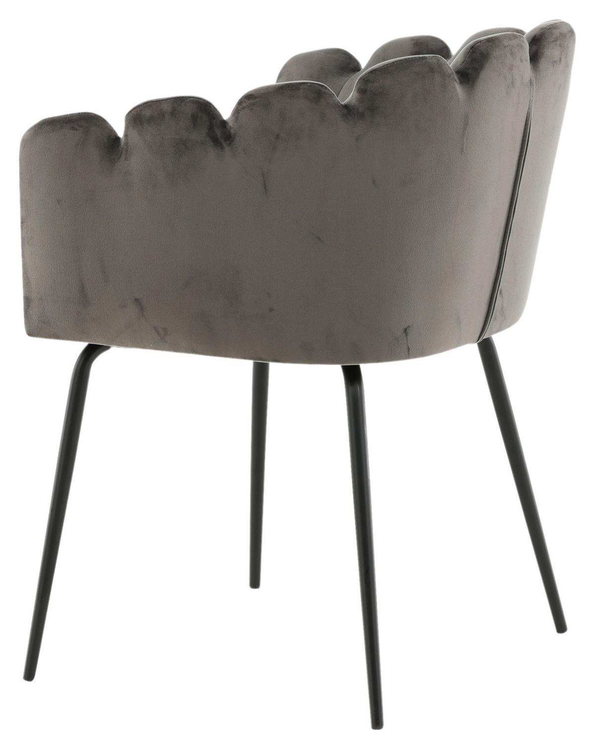 Stuhl Limhamn - Grau, Design, Textil/Metall (61/76.56/54cm) - Livetastic
