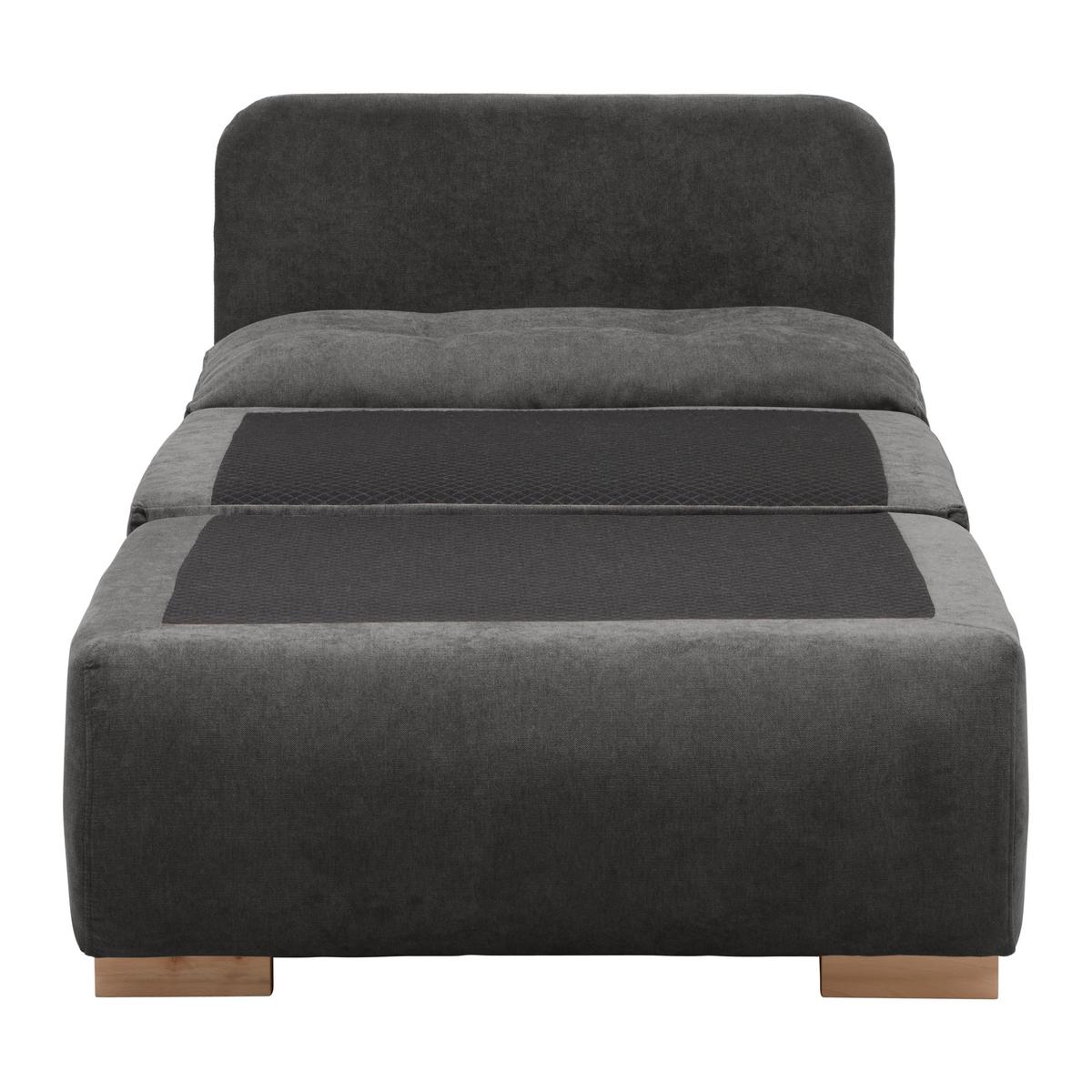 Rozkládací křeslo MODENA, tmavě hnědá - tmavě hnědá/černá, textil/plast (89/88/90cm) - Based