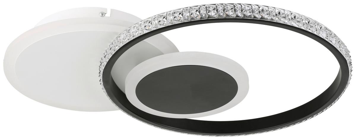 Stropní svítidlo Rulm, D/Š: 45/32cm,čier.bílá - bílá/černá, Moderní, kov/plast (45/32/6,5cm) - Modern Living