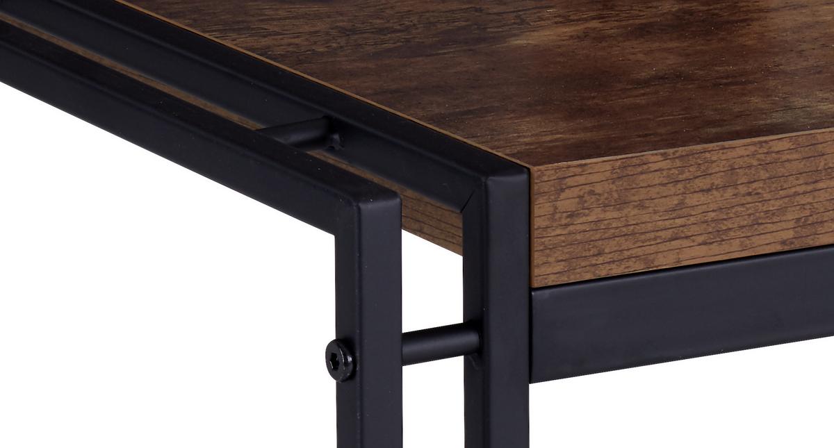 Dohányzóasztal Bistro - fekete/natúr, Modern, műanyag/faalapú anyag (72/45/72cm)