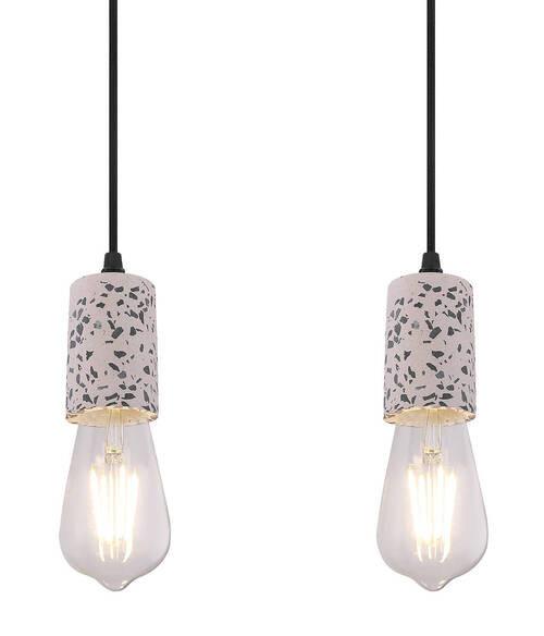 Hängeleuchte Edmund H: 120 Cm 4-Flammig, Metall/ Stein - Grau, Basics, Stein/Metall (80/5,5/120cm) - Globo