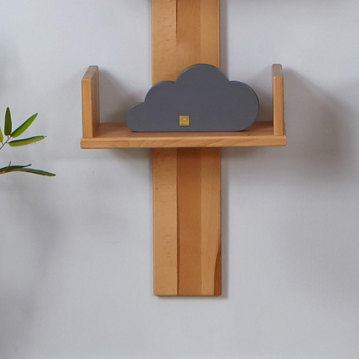 Wandregal Pepe B: 35 Cm Buche Massiv 5 Fächer - Naturfarben, MODERN, Holz (35/180/17cm) - MID.YOU