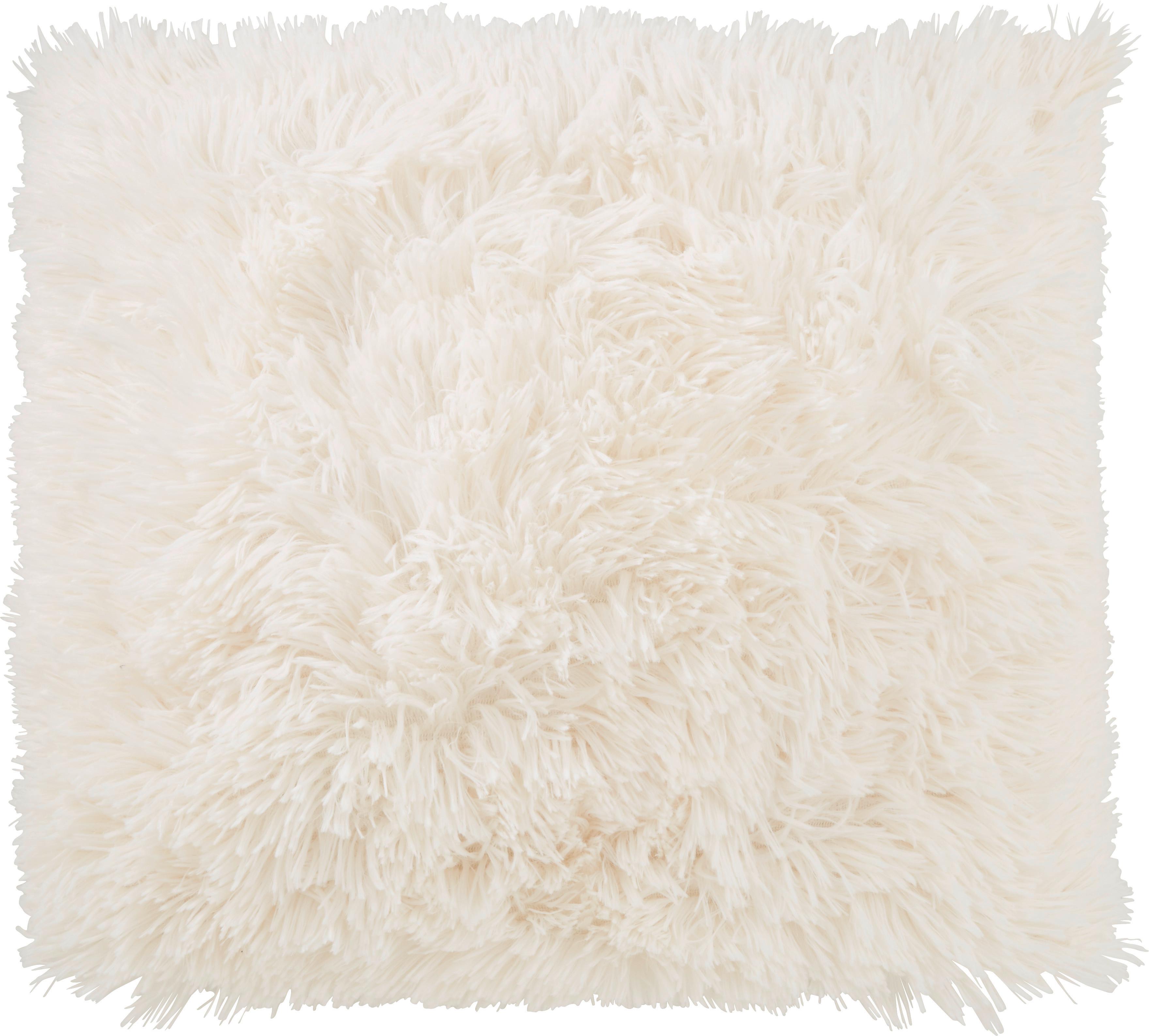 Polštář Ozdobný Fluffy, 45/45cm, Bílá - bílá, textil (45/45cm) - Modern Living