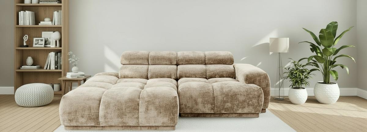 Ecksofa Chani Taupe, Schenkel: 150x239 Cm - Taupe, MODERN, Textil (150/239cm) - MID.YOU