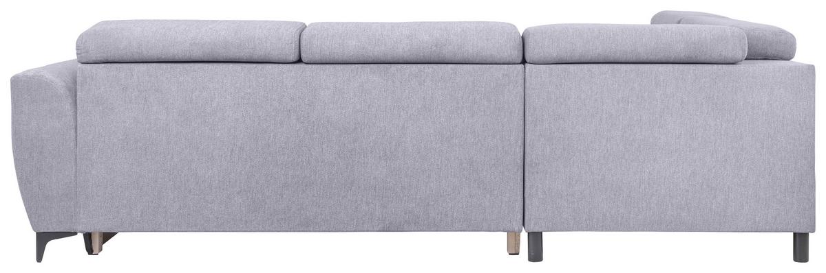 Ecksofa Lapis Grau S: 217/255 Cm - Schwarz/Grau, KONVENTIONELL, Textil (217/255cm) - MID.YOU