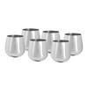 Wasserglas 6er-Set Je ca. 500 ml - Silberfarben, Trend, Metall (9,9cm) - Echtwerk