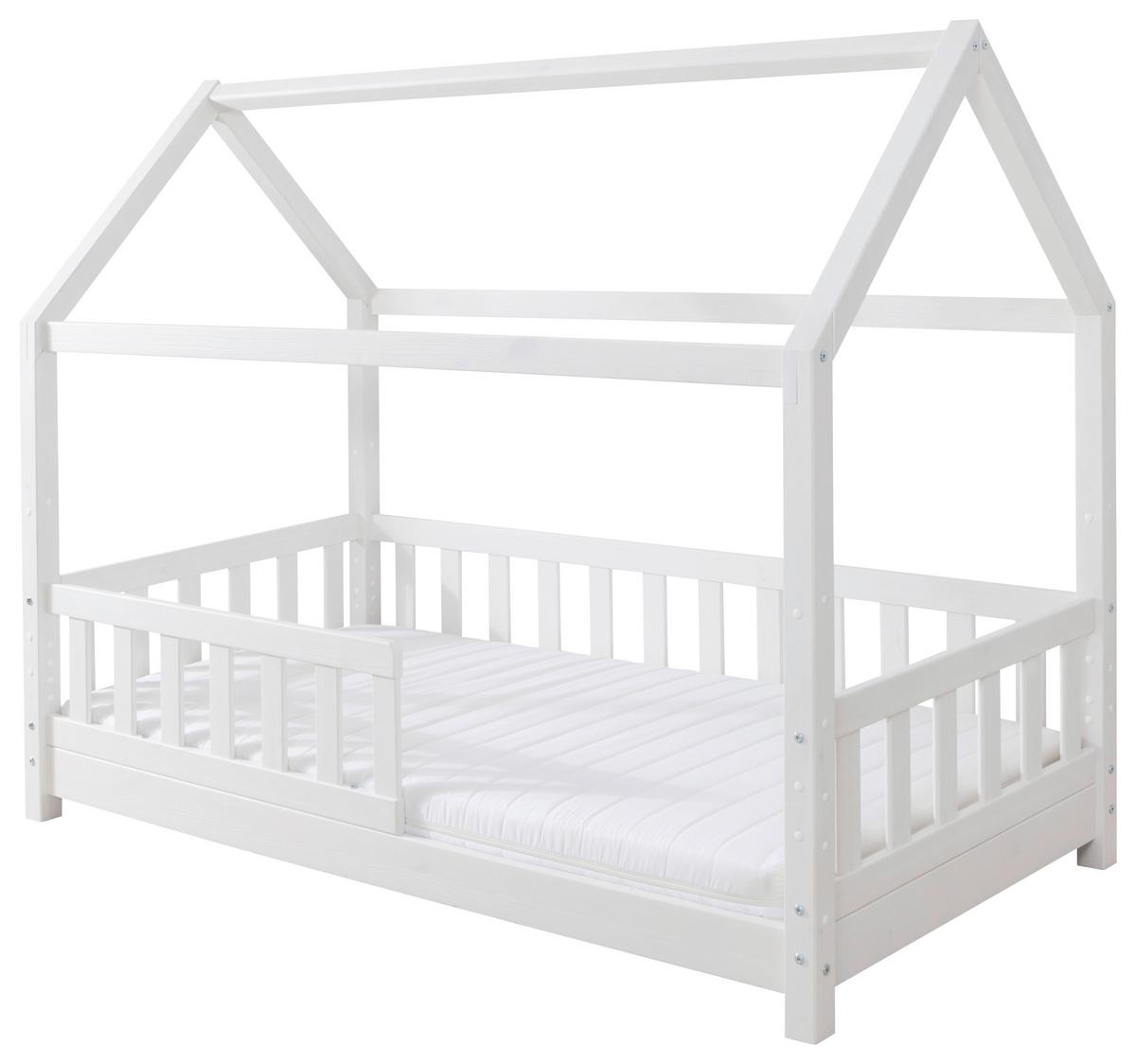 Hausbett Kay - Weiß/Naturfarben, MODERN, Holz (80/160cm) - MID.YOU