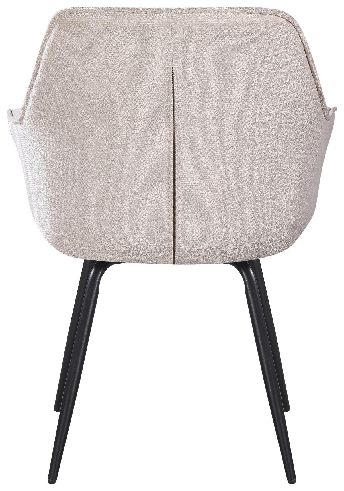ŽIDLE S PODRUČKAMI NOVA - černá/béžová, Moderní, kov/textil (64/85/62cm) - Premium Living