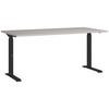Schreibtisch Schwarz/Kaschmir L: 160cm - Kaschmir/Schwarz, MODERN, Holzwerkstoff/Metall (160/80/68-91cm) - Germania
