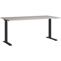 Schreibtisch Schwarz/Kaschmir L: 160cm - Kaschmir/Schwarz, MODERN, Holzwerkstoff/Metall (160/80/68-91cm) - Germania