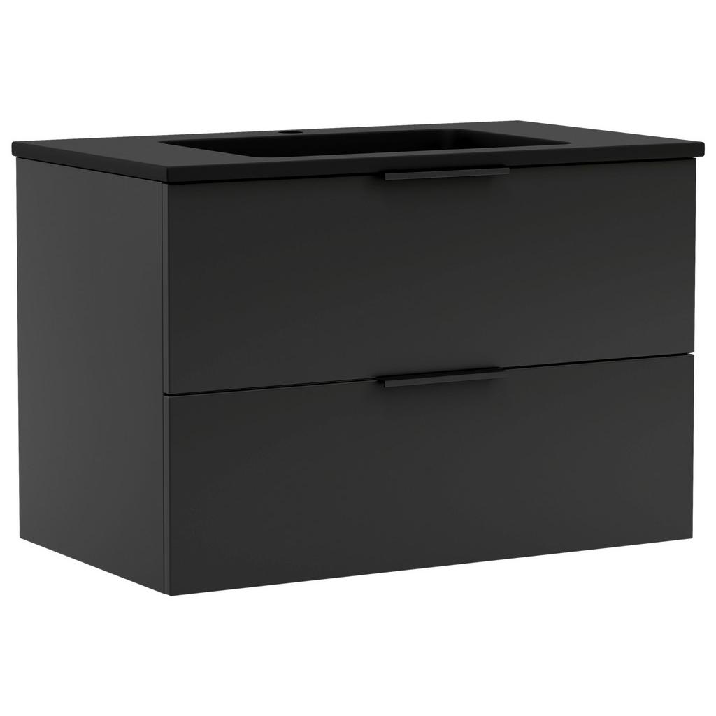 WASCHTISCHKOMBI Sevilla Schwarz, B: 80 cm