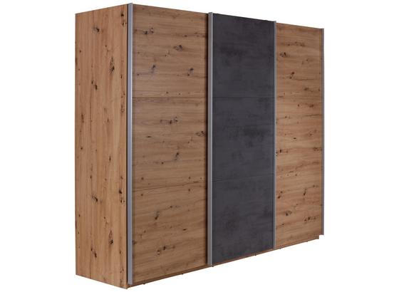 Schwebetürenschrank 270cm Malta, Eiche Dekor/Betonoxid - Eichefarben/Dunkelgrau, MODERN, Holzwerkstoff (270/210/60cm) Schwebetürenschrank 270cm Malta, Eiche Dekor/Betonoxid - Eichefarben/Dunkelgrau, MODERN, Holzwerkstoff (270/210/60cm)