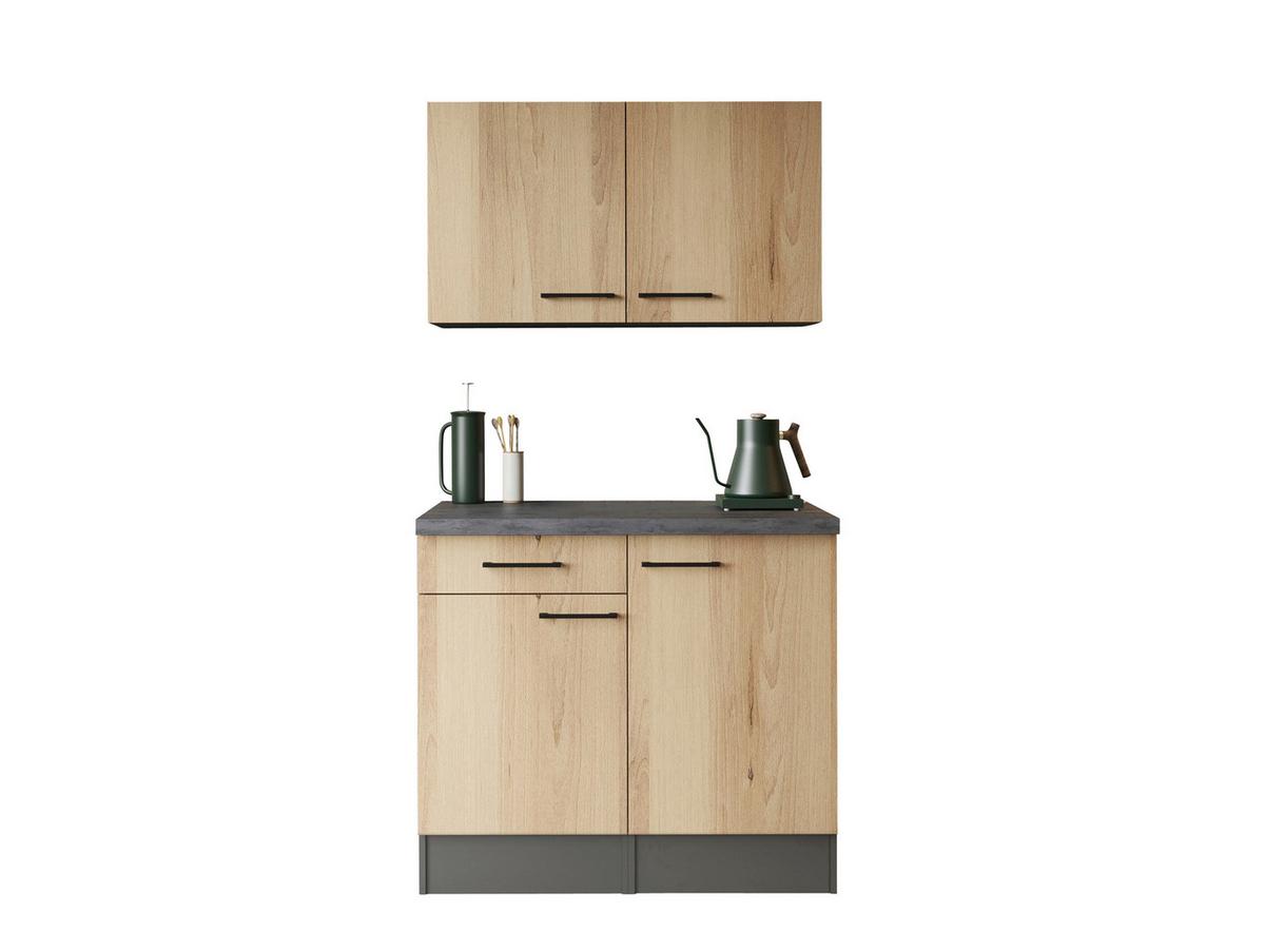 BUFFET Oliver, Grau Artisan B: 100 cm - Eiche Artisan/Grau, Trend, Holzwerkstoff (100/200/60cm) - Respekta
