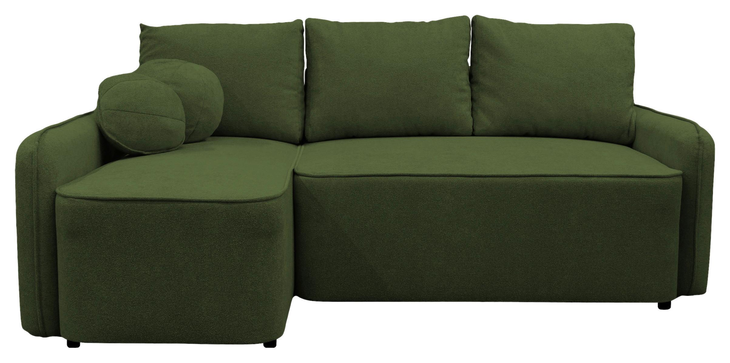 Ecksofa Fancy Grün 143x209 cm - Schwarz/Grün, Design, Textil (143/209cm) - MID.YOU