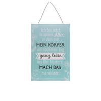 Dekoschild Emma - Hellblau, Basics, Metall (22/32cm)