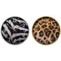 Wanduhr Leon - Silberfarben/Goldfarben, KONVENTIONELL, Glas/Papier (30/4cm) - Ondega