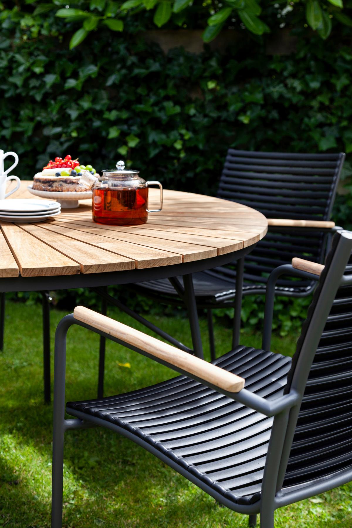 Gartensessel Stapelbar Mood Classic Kunststoff - Anthrazit/Schwarz, KONVENTIONELL, Holz/Kunststoff (60/84/56cm) - Gardenson