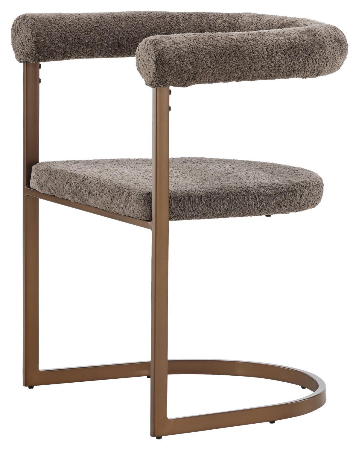 Stuhl-set Morning - Braun/Grau, Design, Textil/Metall (65/75/54cm) - Livetastic