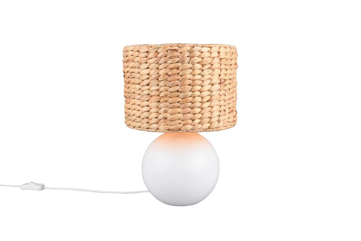 Tischleuchte 518990101 Vina - Braun/Weiß, Basics, Naturmaterialien/Keramik (28/40cm) - Trio Leuchten