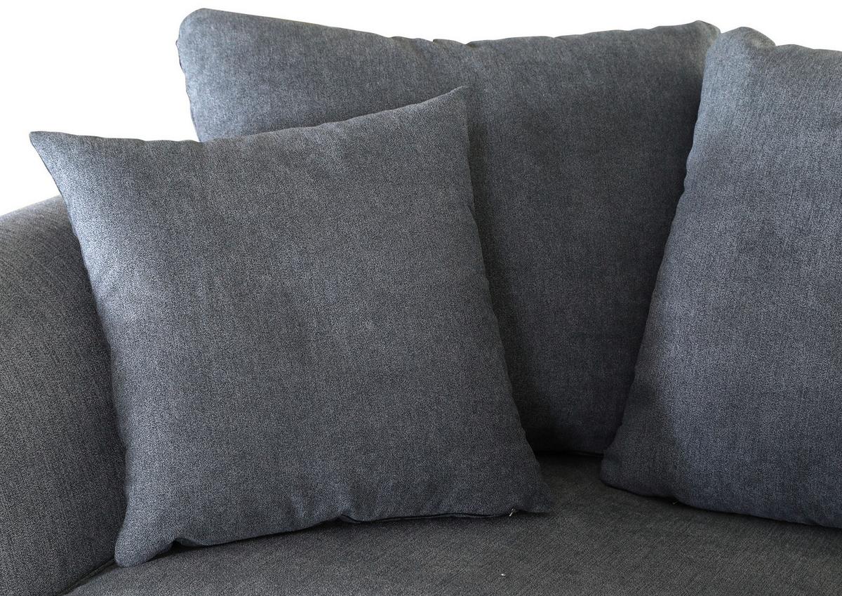 Bigsofa Lamour - Dunkelgrau/Dunkelbraun, KONVENTIONELL, Holz/Textil (270/80/110cm) - Livetastic