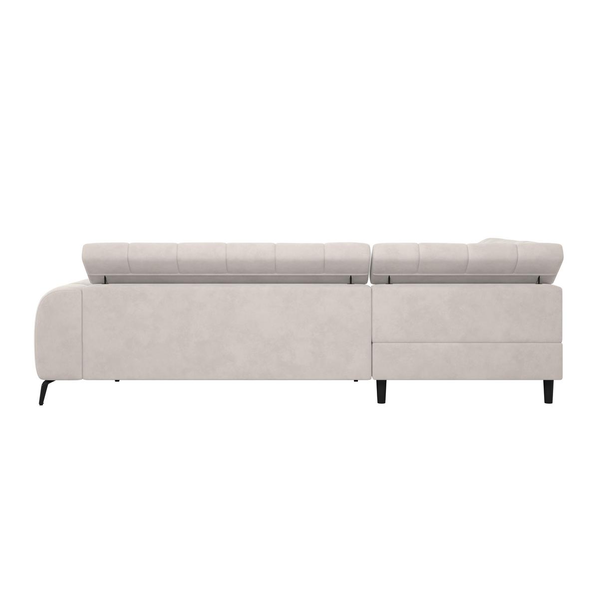 Ecksofa mit Schlaffunktion & Bettkasten Volf Weiß - Schwarz/Weiß, Trend, Kunststoff/Textil (203/261cm)