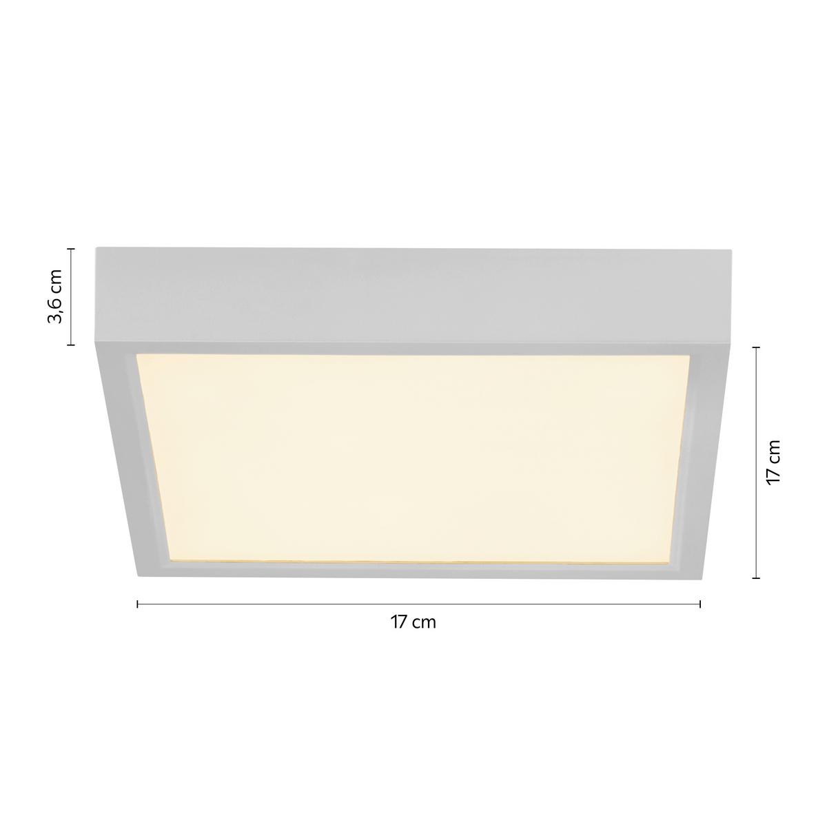 LED stropné svietidlo Fridolin2 17/17cm, 15 Watt - strieborná, Romantik / Landhaus, plast (17/17/3,6cm) - Modern Living