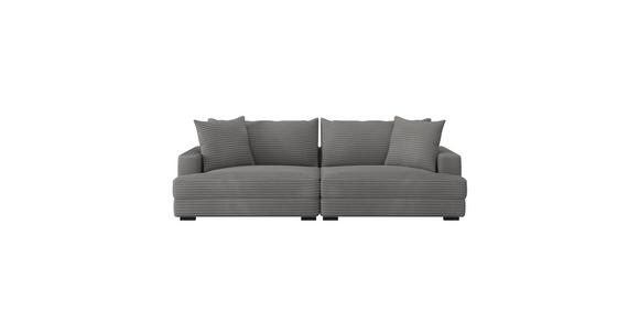 Megasofa Pelle-Megasofa - Wengefarben/Anthrazit, Trend, Textil (261/124cm) - Luca Bessoni