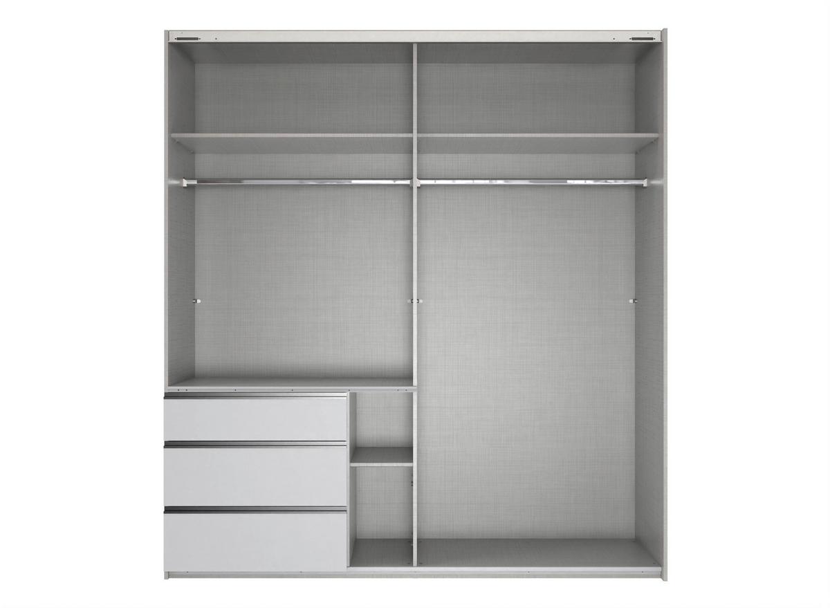 Schwebetürenschrank Level 36 A Graphit/Eiche./Spiegel,b:200cm - Eichefarben/Graphitfarben, MODERN, Glas/Holzwerkstoff (200/216/65cm) - MID.YOU