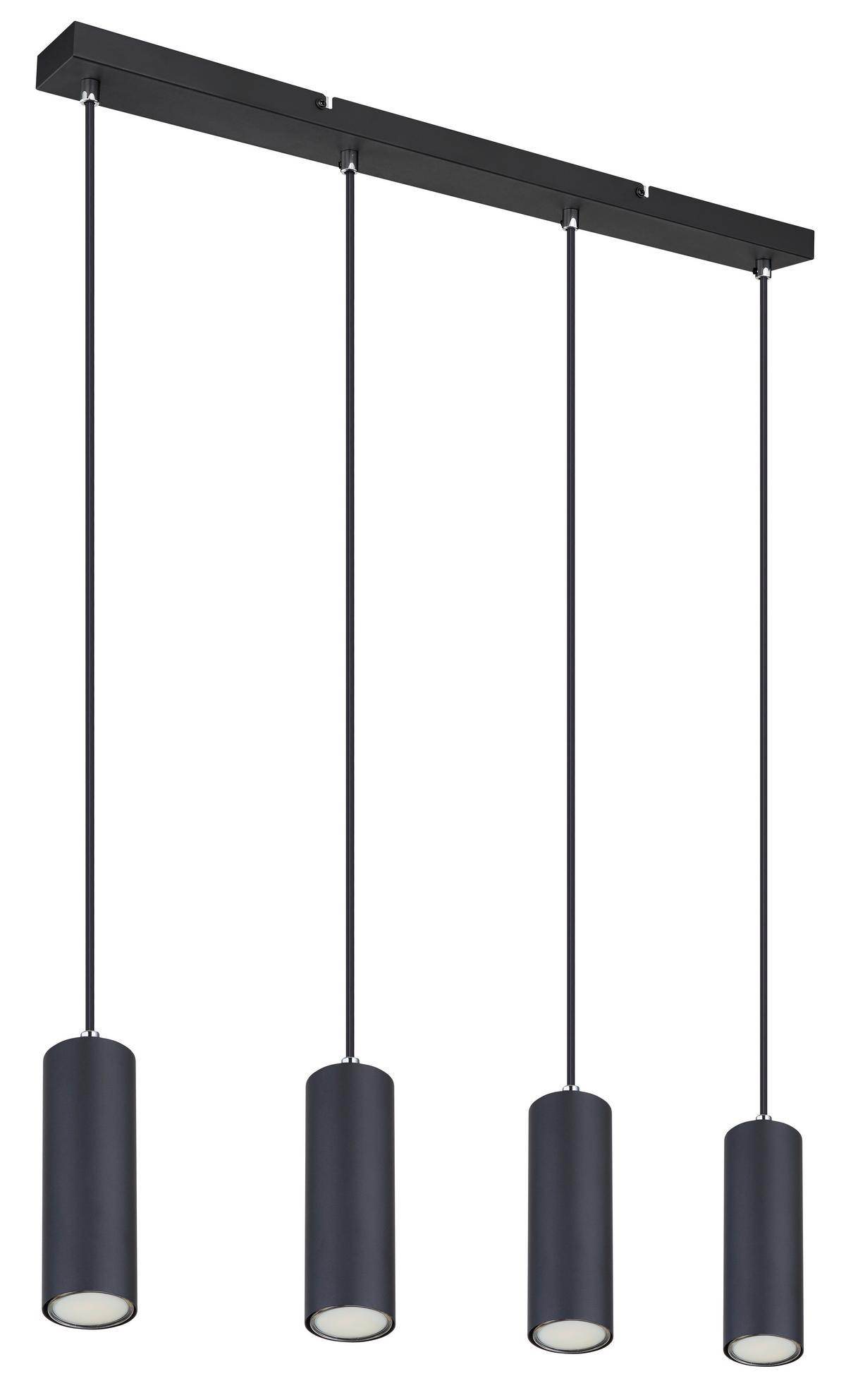 Függőlámpa 57911-4hb - fekete, Design, fém (65/6/120cm) - Globo