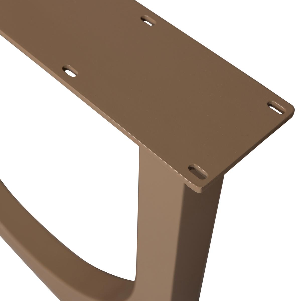 TISCHGESTELL Tablo Braun B: 79cm - Braun, MODERN, Metall (79/72/10cm) - Livetastic