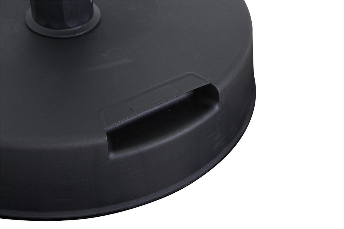 Schirmständer Kunststoff / Beton Für Dm 1.8-3,8 Cm - Anthrazit, KONVENTIONELL, Kunststoff/Stein (40/9/40cm) - Siena Garden