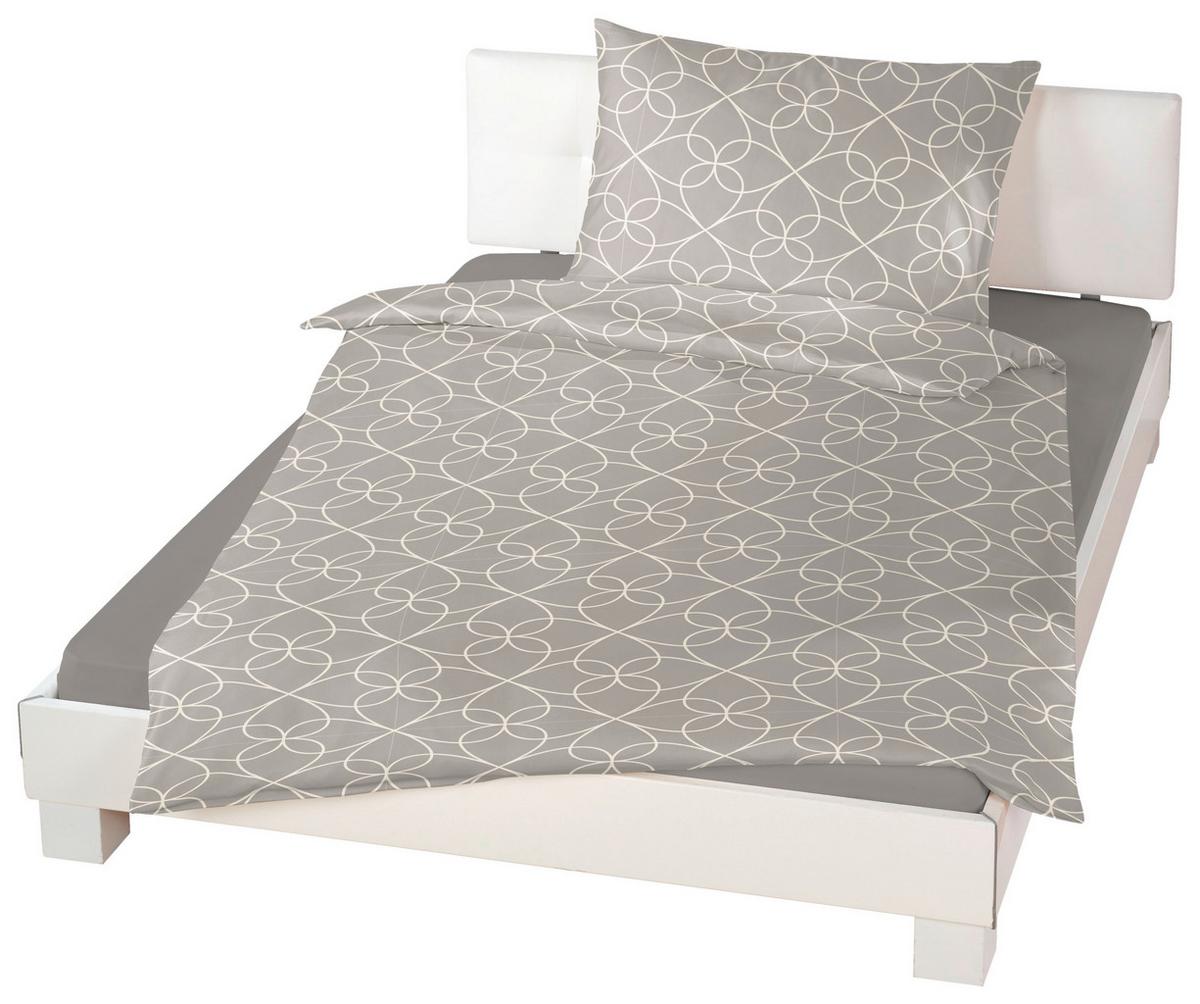 Bettwäsche 140x200 Cm Lenka Mikrofaser Blau/beige - Blau/Beige, KONVENTIONELL, Textil - Ondega