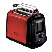 Toaster 220-240v, 2 Schlitze - Rot/Schwarz, Basics, Metall (29,7/16,5/18,9cm) - Moulinex