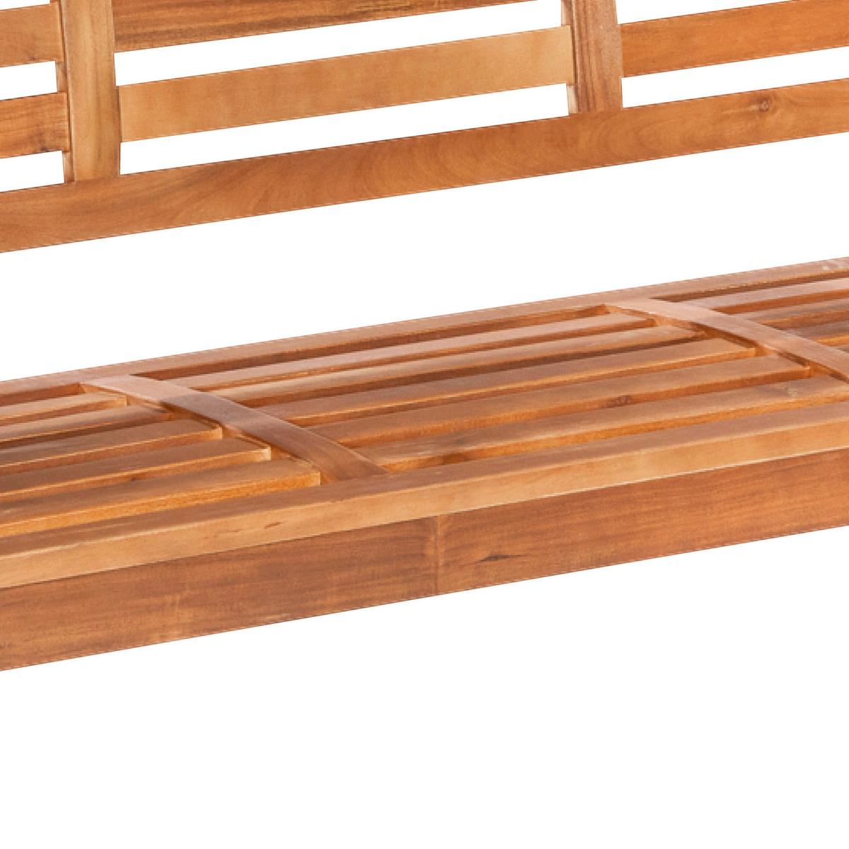 Gartenbank Echtholz 3-sitzer Paraiba Mit Rückenlehne - Akaziefarben, ROMANTIK / LANDHAUS, Holz (161/92/62cm) - Gardenson