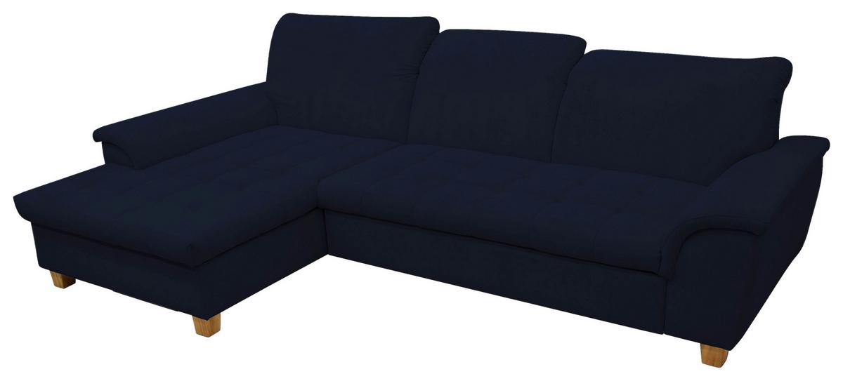 Ecksofa mit Schlaffunktion Franzi Blau - Eichefarben/Dunkelblau, KONVENTIONELL, Textil (170/281cm) - MID.YOU