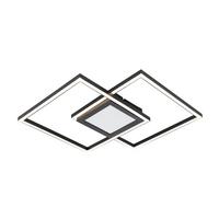 STROPNÍ LED SVÍTIDLO VUIO - černá, Moderní, kov/plast (59/42/4,5cm) - Mömax