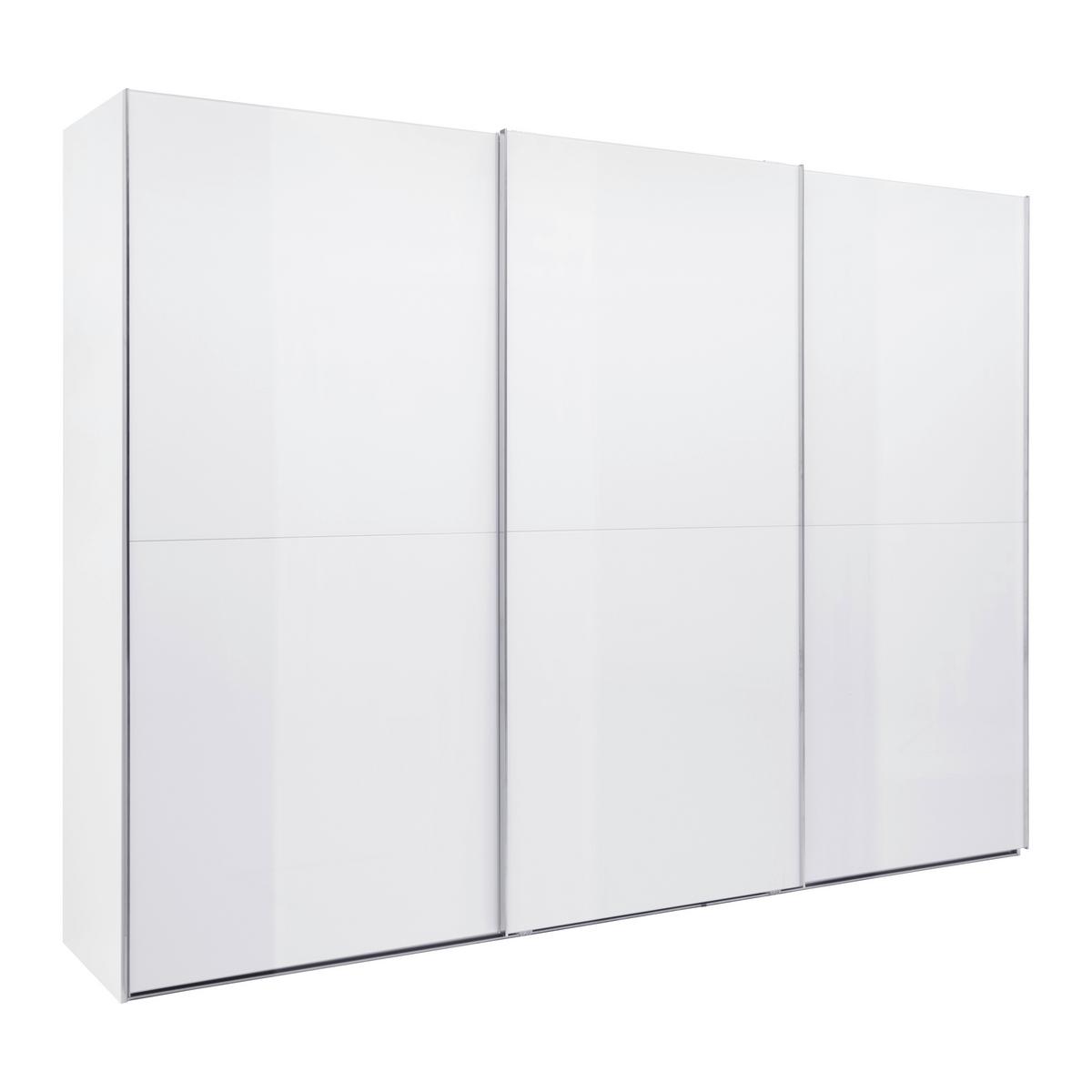 Šatníková skriňa FIFTY - biela/chrómová, Konventionell, kov/kompozitné drevo (300/222/66cm) - Premium Living