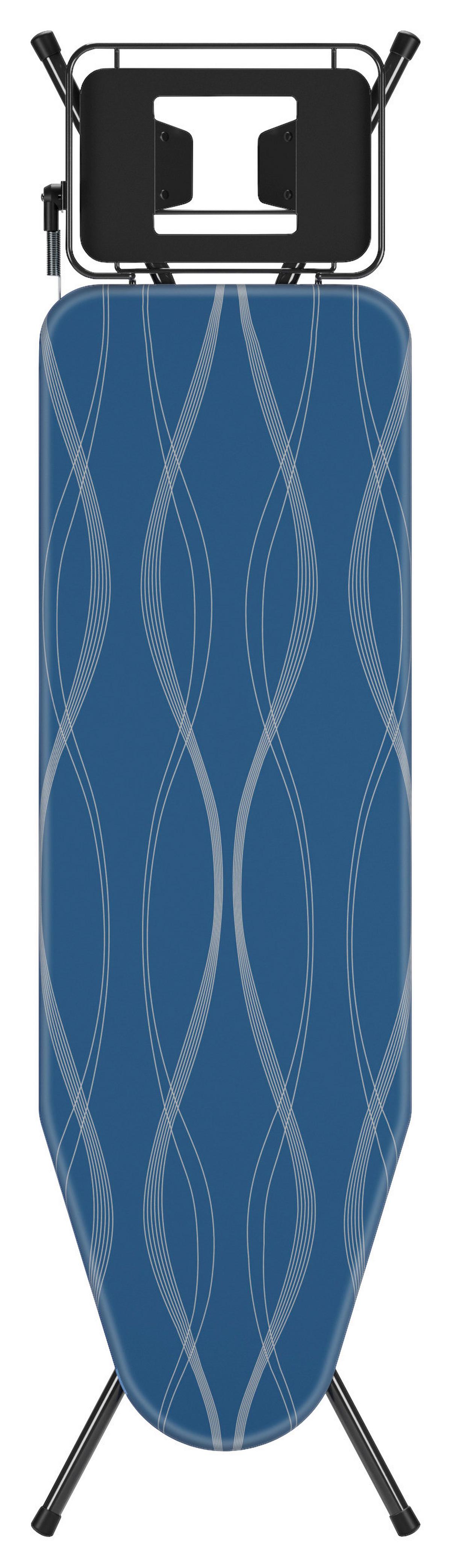 Bügelbrett Anton - Blau/Schwarz, KONVENTIONELL, Textil (145/40,5/92cm) - Homezone