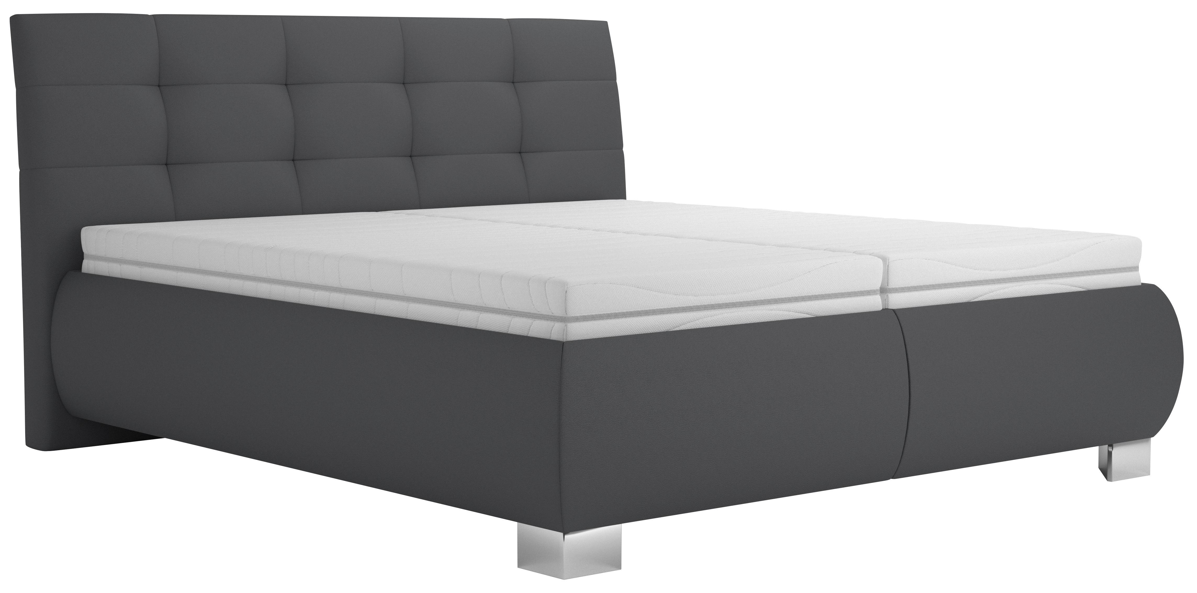 Čalouněná postel s roštem Universe, 180x200, šedohnědá - šedavě hnědá, Moderní, textil (180/200cm)