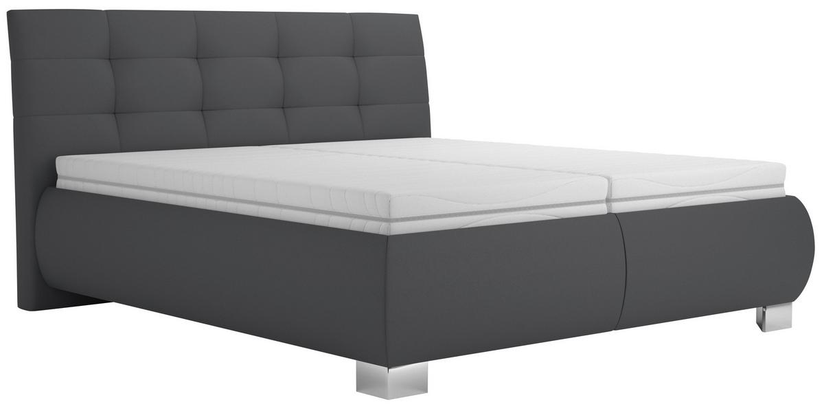 Čalouněná postel s roštem Universe, 160x200, šedohnědá - šedavě hnědá, Moderní, textil (160/200cm)