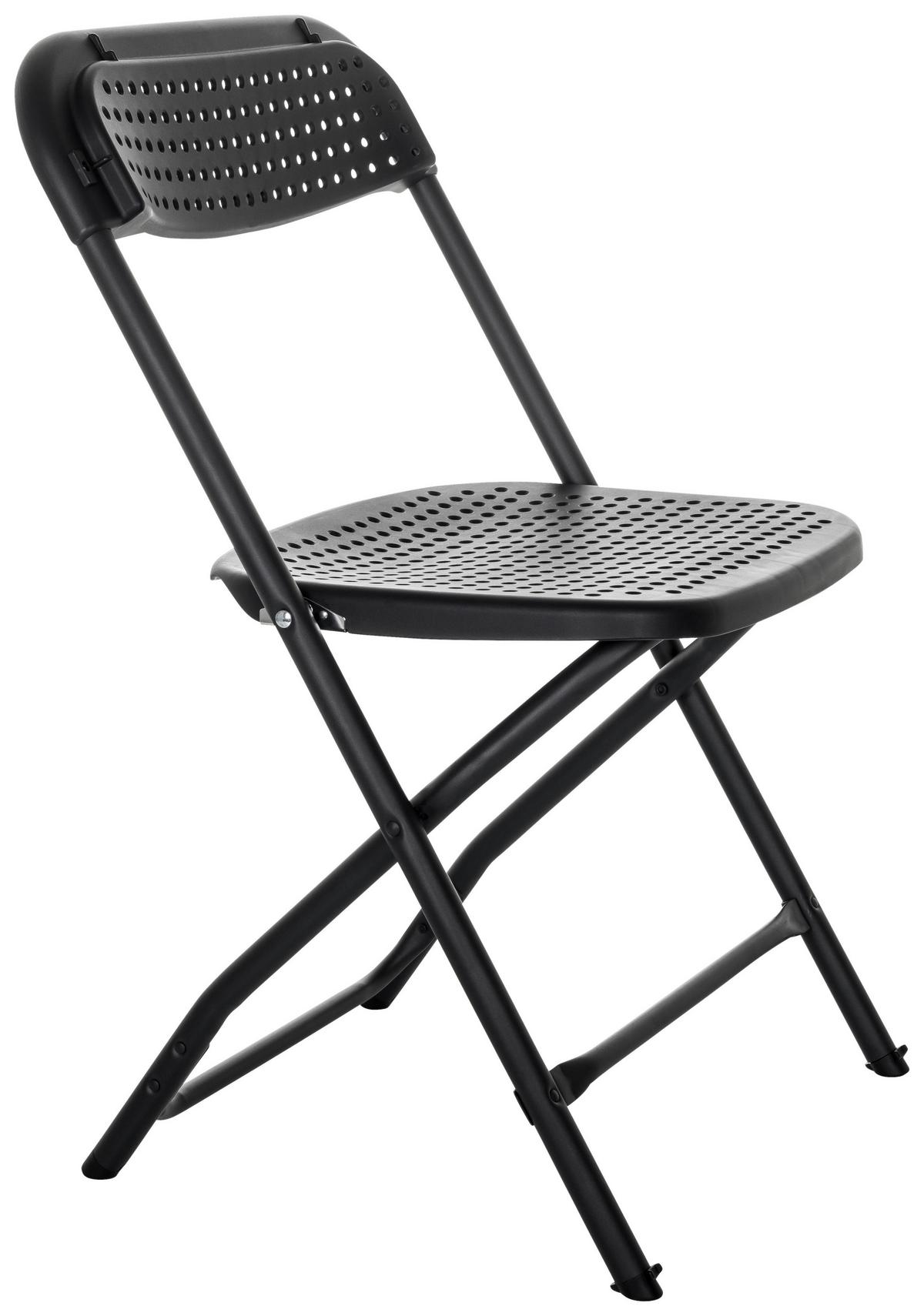 Klappstuhl Tudela Xxl Pro - Schwarz, Basics, Kunststoff (51/80/52cm) - MID.YOU