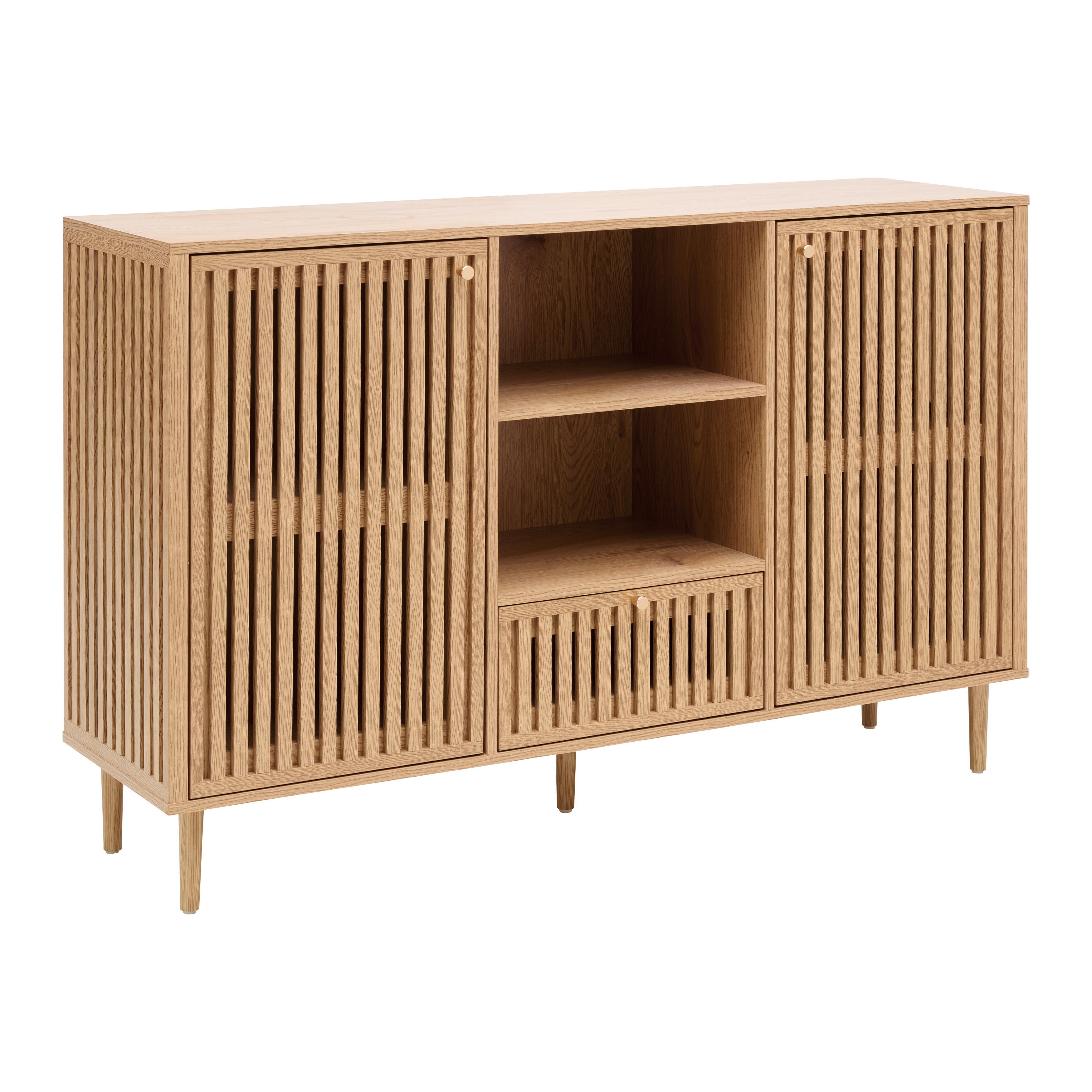 ŠIROKÁ KOMODA BARCELONA -EXKLUSIV- - přírodní barvy/barvy zlata, Lifestyle, kov/kompozitní dřevo (142,8/90/40cm) - Mömax