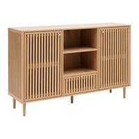 ŠIROKÁ KOMODA BARCELONA -EXKLUSIV- - zlatá/prírodná farba, Lifestyle, kov/kompozitné drevo (142,8/90/40cm) - Mömax