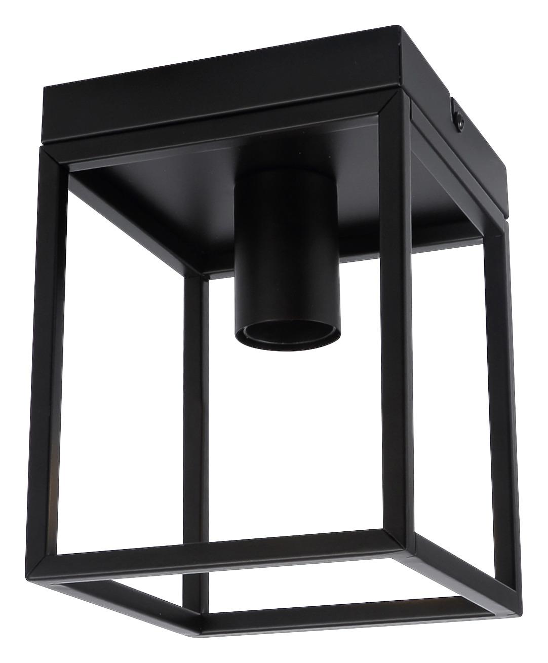 Stropní Svítidlo Quadri 15/15/20cm, 40 Watt - černá, Konvenční, kov (15/15/20cm) - Premium Living