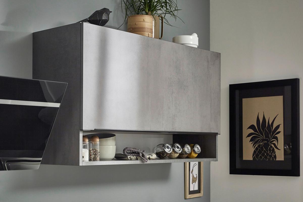 Küchenblock Boston Anthrazit, Weiß B: 321 cm - Anthrazit/Weiß, Basics, Holzwerkstoff (321cm) - MID.YOU