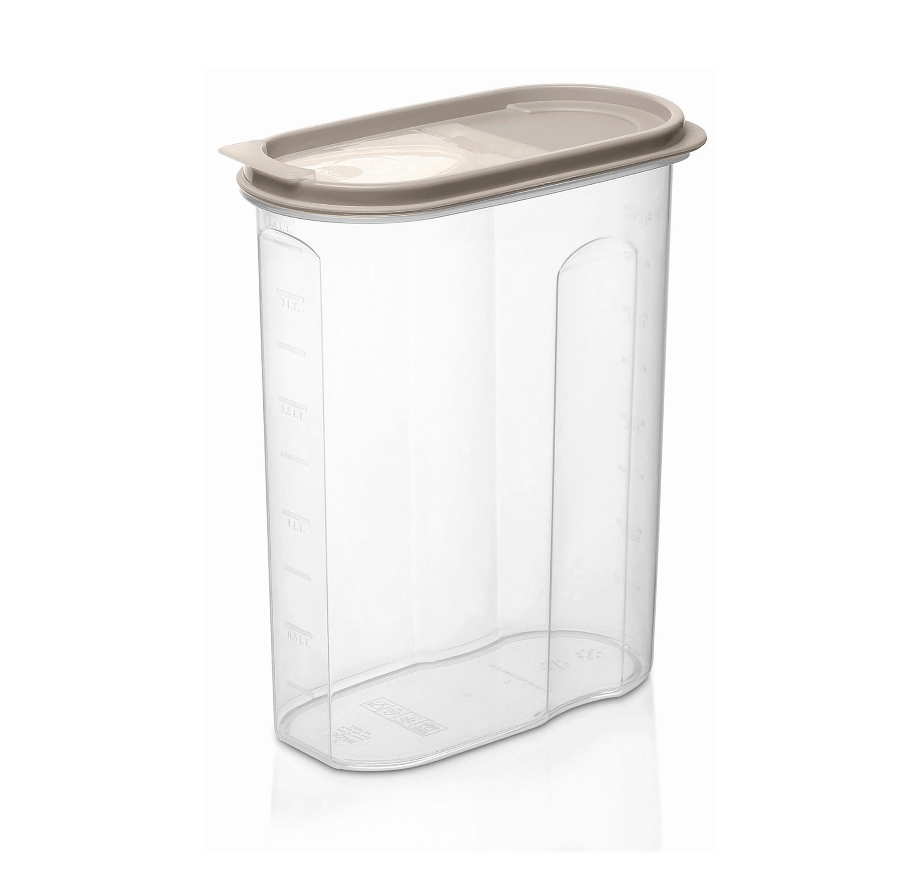 Vorratsdose Stefan Kunststoff 2,4 Liter, LxBxH: 18x9x22,5 cm - Transparent/Creme, Basics, Kunststoff (18/9/22,5cm) - James Wood