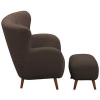 Fotel Szett Savoy - barna/fehér, Design, textil/fa (90/98/88cm) - Livetastic
